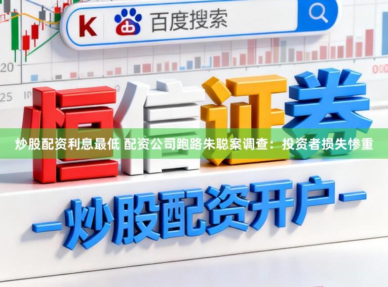 炒股配资利息最低 配资公司跑路朱聪案调查：投资者损失惨重