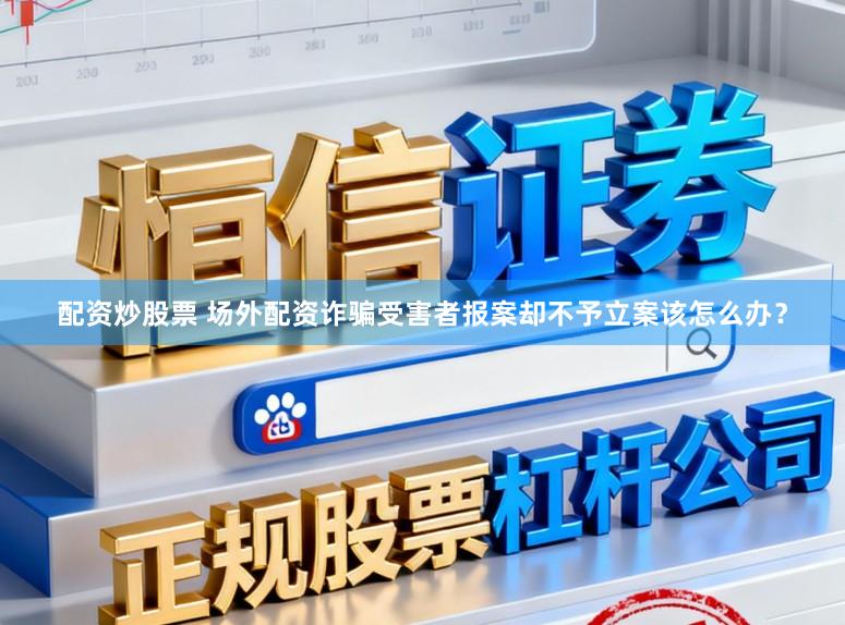 配资炒股票 场外配资诈骗受害者报案却不予立案该怎么办？